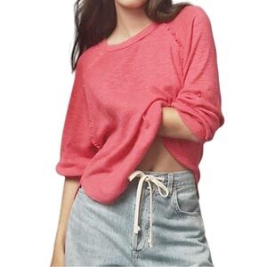 Anthropologie Pilcro Oversized Ruffled Knit Top